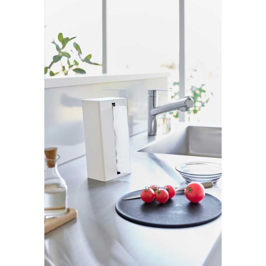 ティッシュケース tower タワー 縦型ティッシュスタンド スリム ペーパータオル対応 ティッシュカバー 山崎実業 正規品 1440 ホワイト | tower | 06