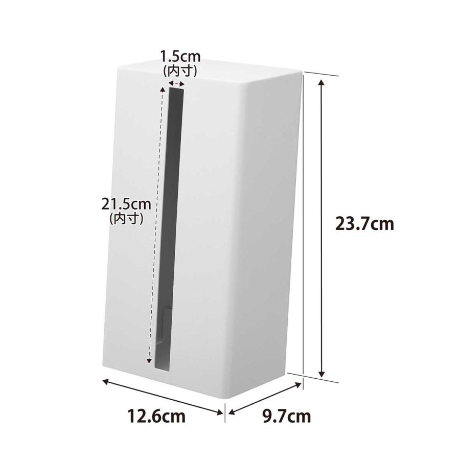 ティッシュケース tower タワー 縦型ティッシュスタンド スリム ペーパータオル対応 ティッシュカバー 山崎実業 正規品 1440 ホワイト | tower | 08