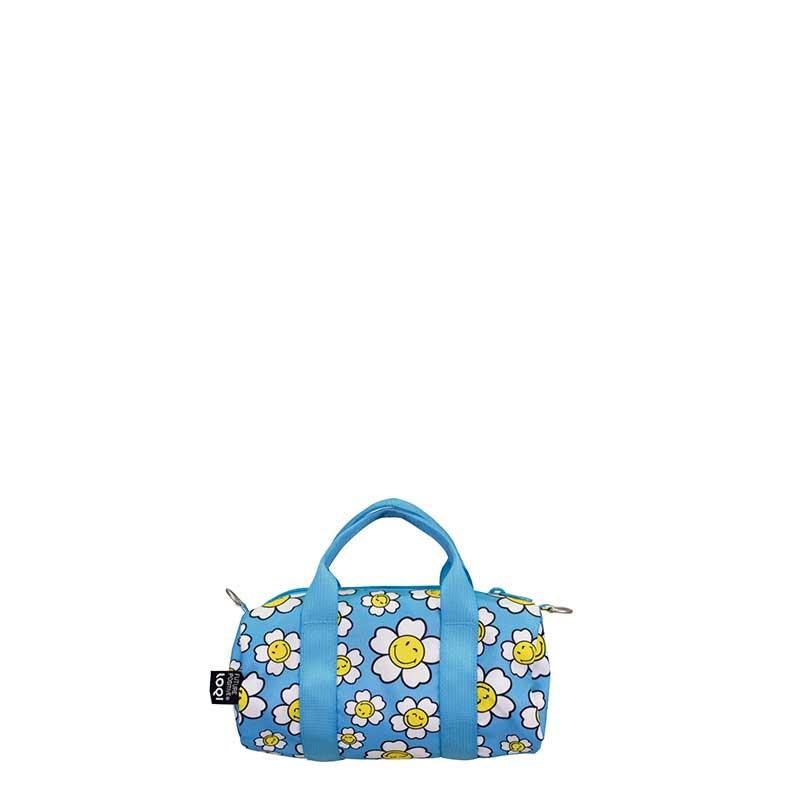 ミニバッグ LOQI 正規品 Small Weekender 日本限定 ショルダー フラワー スマイル ミニドラムバッグ ローキー Smiley Collection アクエリアス | LOQI | 03