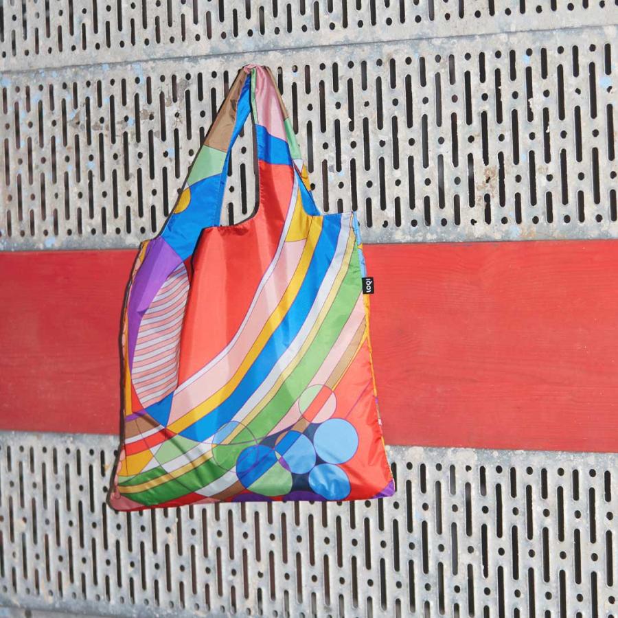 折りたたみトート エコバッグ LOQI 正規品 Recycled Bag 撥水加工 ローキー MUSEUM Collection フランク・ロイド・ライト マーチバルーンズ | LOQI | 02