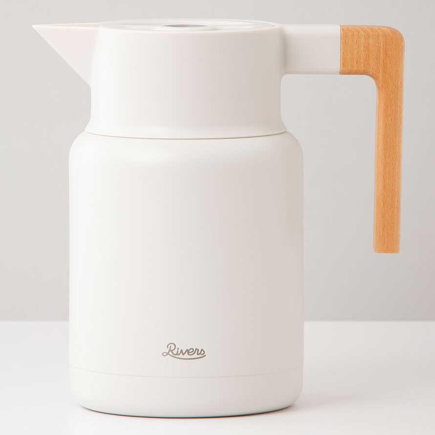 魔法瓶 Rivers リバーズ サーモジャグ キート 1200ml サーモジャグ 保温 保冷 キャンプ用品 ポット 正規品 オフホワイト | 