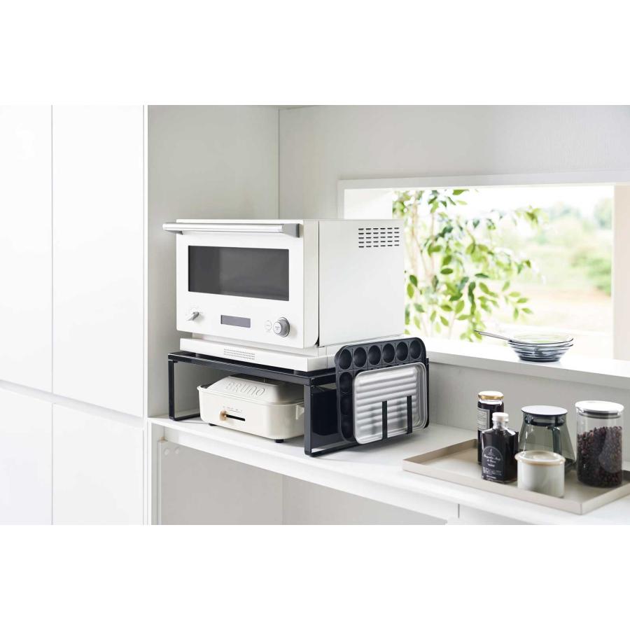 山崎実業 電子 レンジ 下 収納 キッチン収納 tower タワー オーブン