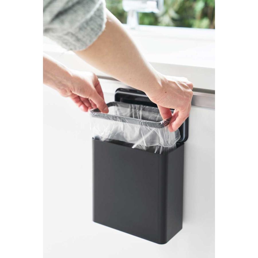 ゴミ箱 tower タワー フィルムフック 密閉ゴミ箱 ミニサイズ 密封 生ごみゴミ箱 ふた付き ダストボックス ごみ箱 山崎実業 正規品 1521 ブラック | tower | 05