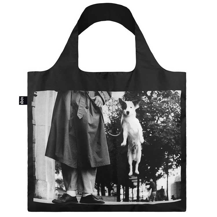 折りたたみトート エコバッグ LOQI 正規品 Recycled Bag 撥水加工 ローキー マグナム・フォト エリオット・アーウィット / ドッグ ジャンピング | LOQI