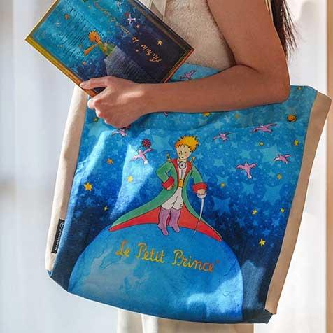 トートバッグ paperblanks ペーパーブランクス コットントートバッグ イギリス 大容量 大きめ 絵画 トート バッグ 正規品 サン=テグジュペリ / 星の王子さま | paperblanks | 01