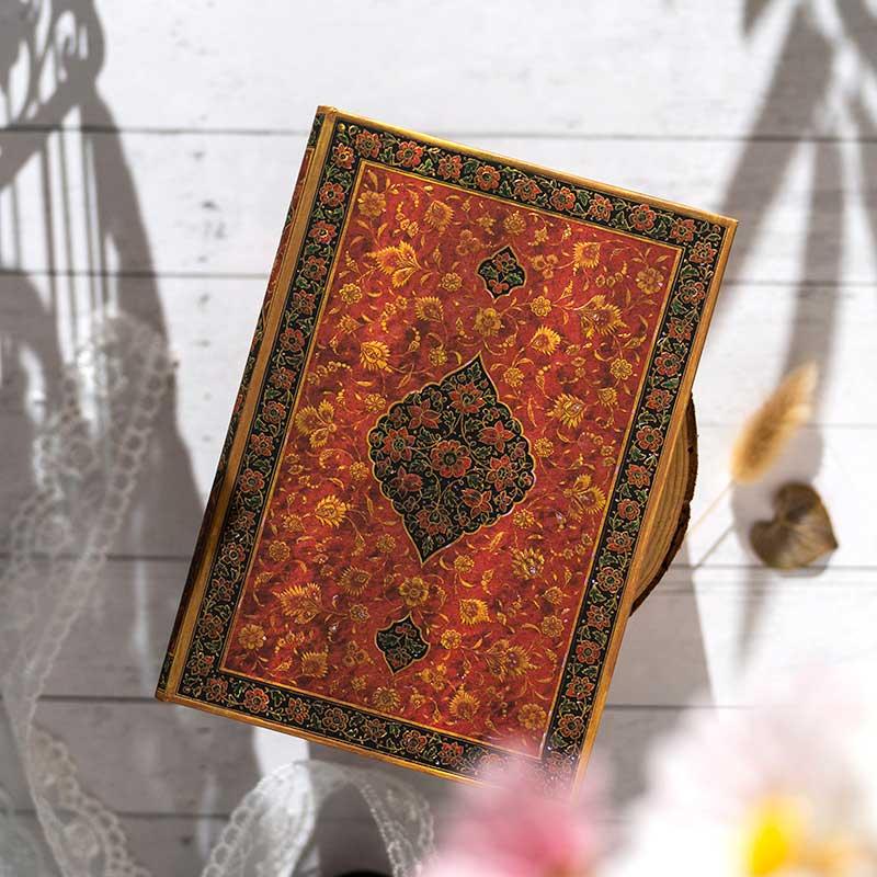 ノートブック paperblanks ペーパーブランクス MIDI ハードカバー 罫線 イギリス 英国 取扱店 芸術 アート 高級ノート 正規品 レイラ ペルシャの詩 | paperblanks | 01