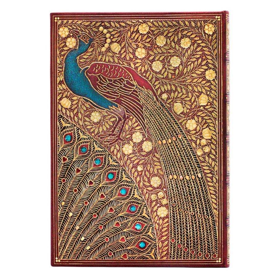 ノートブック paperblanks ペーパーブランクス MIDI ハードカバー 罫線 イギリス 英国 取扱店 芸術 アート 高級ノート 正規品 ハーフェズのクジャク | paperblanks | 03