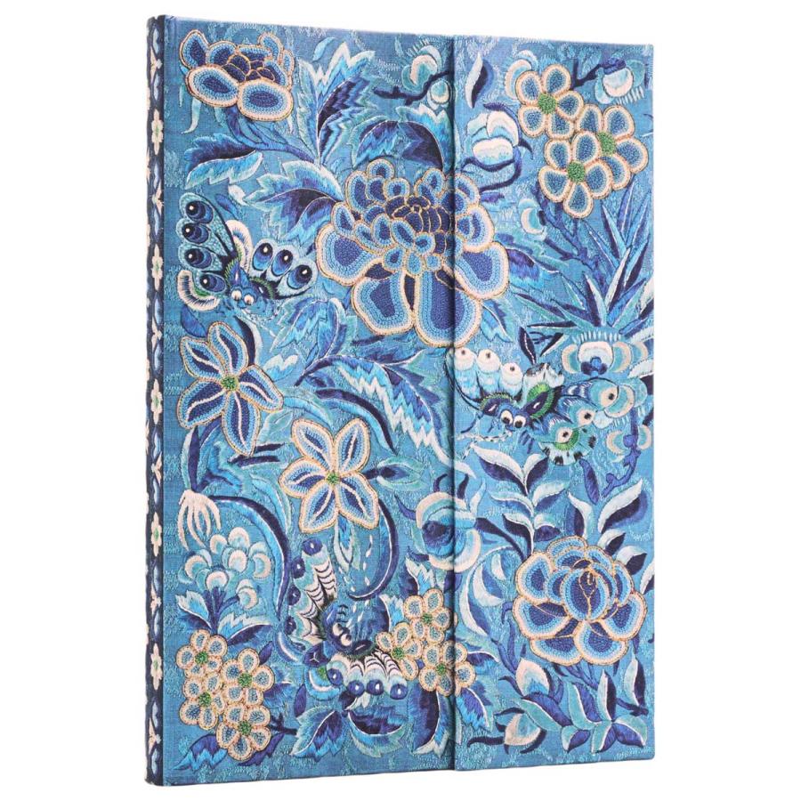 ノートブック paperblanks ペーパーブランクス MIDI ハードカバー 罫線 イギリス 英国 取扱店 芸術 アート 高級ノート 正規品 青い柳 歴史をつむぐ漢服 | paperblanks