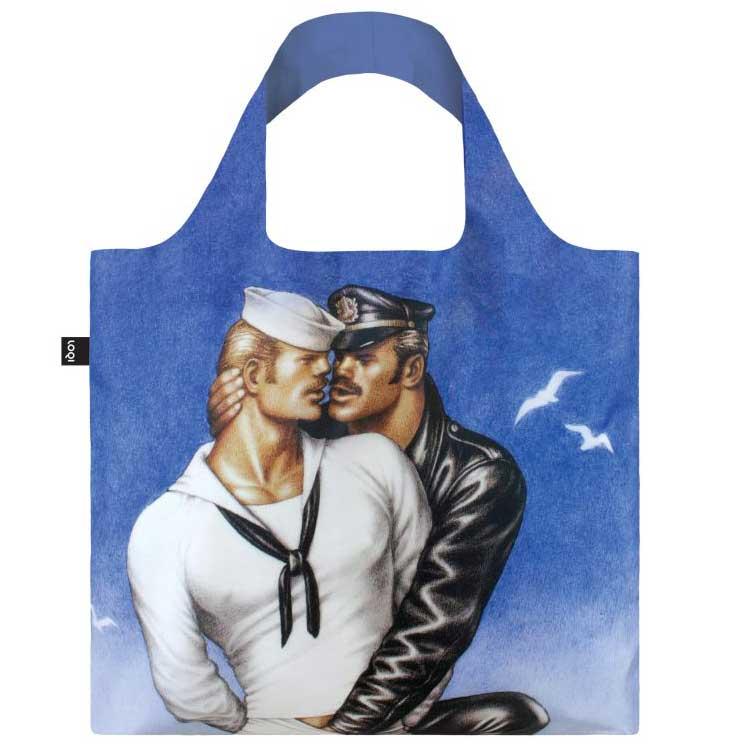 折りたたみトート エコバッグ LOQI 正規品 Recycled Bag Pouch Set ローキー MUSEUM Collection トム・オブ・フィンランド / ボンボヤージュ | LOQI