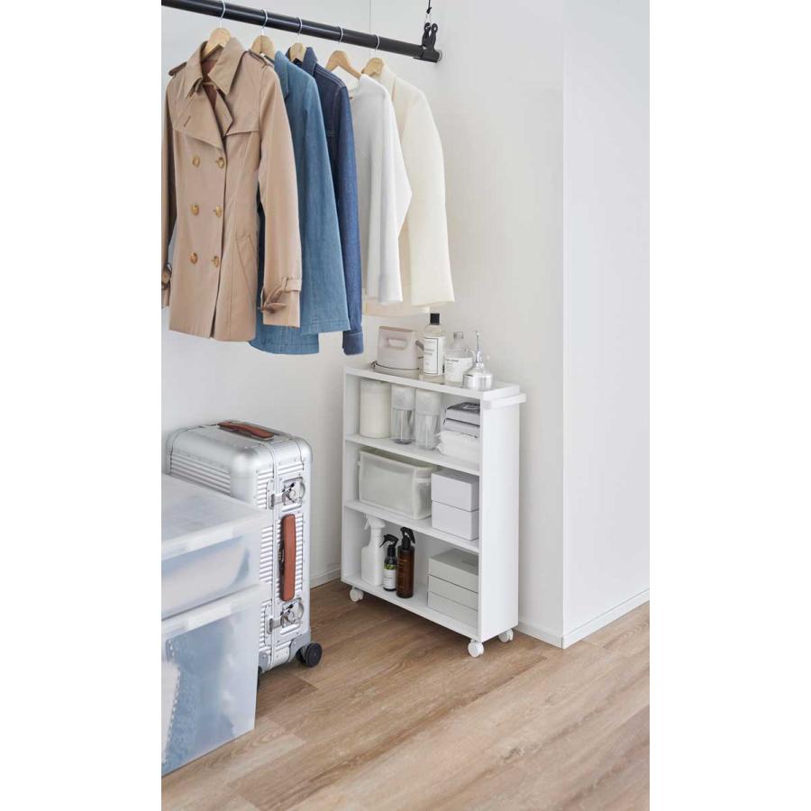 コミック本棚 tower タワー ハンドル付き隠せるコミックラック キャスター付き 漫画収納 コミックラック 山崎実業 正規品 1485 ホワイト | tower | 05