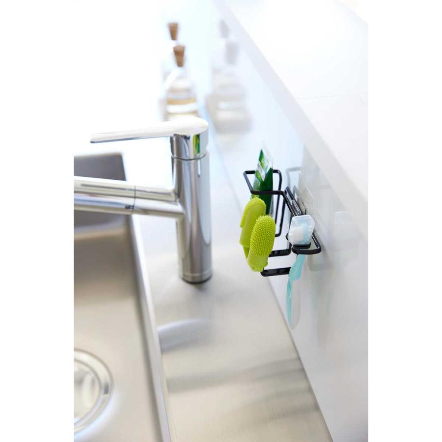 ペット用品 nooks ヌークス フィルムフックペット用歯磨きセットホルダー 犬猫用 犬用 猫用 山崎実業 正規品 5309 ブラック | 山崎実業 | 05