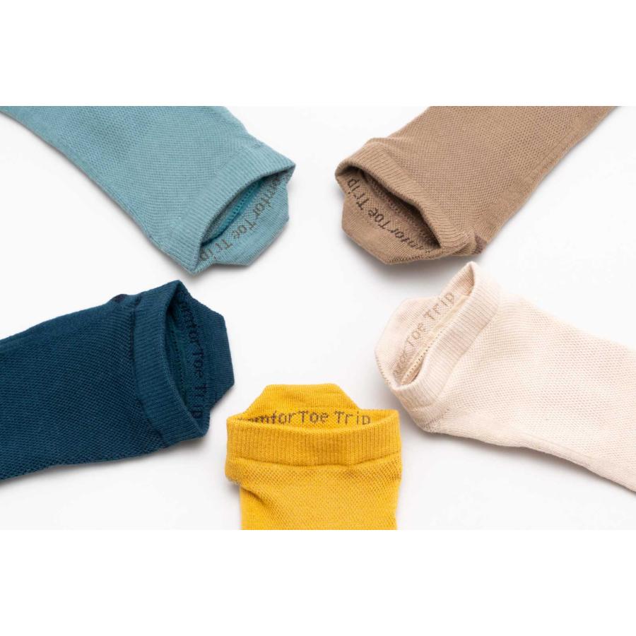 くるぶしソックス 100percent COMFOR TOE - Trip 日本製 足袋ソックス 日本製 靴下 100％ 100パーセント Moss モス | 100percent | 03
