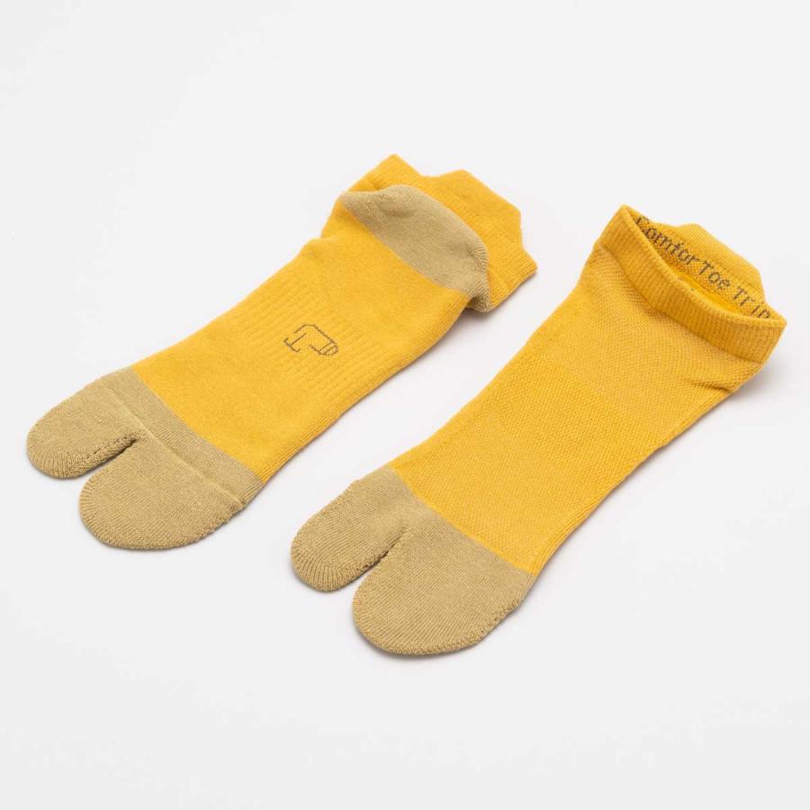 くるぶしソックス 100percent COMFOR TOE - Trip 日本製 足袋ソックス 日本製 靴下 100％ 100パーセント Turmeric ターメリック | 100percent