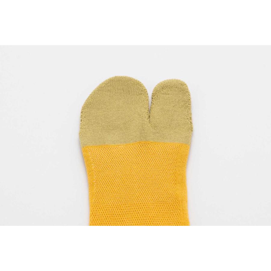 くるぶしソックス 100percent COMFOR TOE - Trip 日本製 足袋ソックス 日本製 靴下 100％ 100パーセント Turmeric ターメリック | 100percent | 06