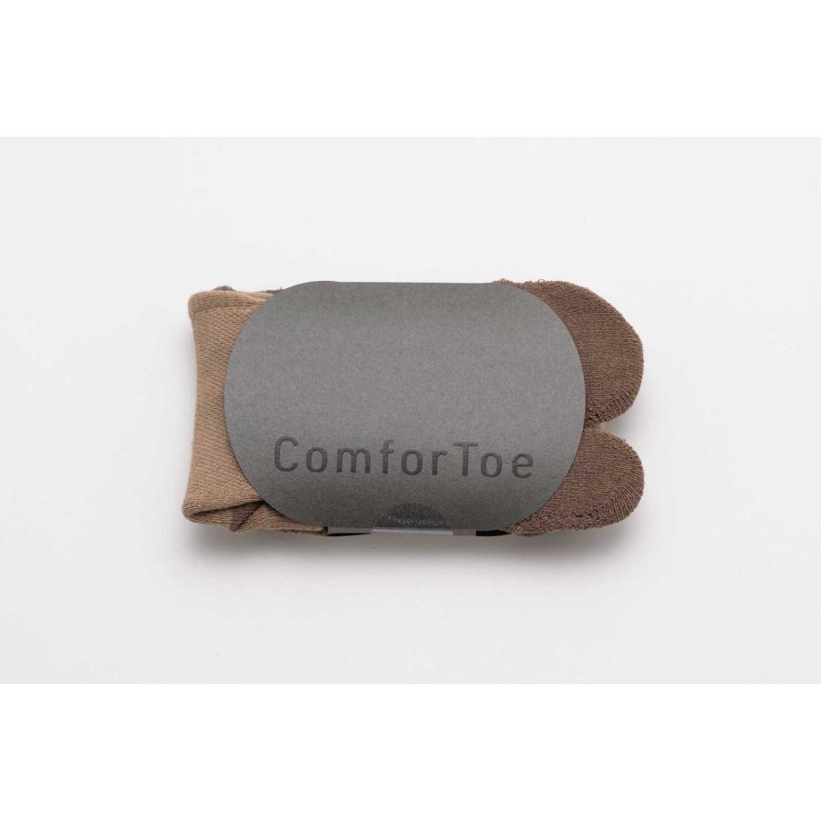 くるぶしソックス 100percent COMFOR TOE - Trip 日本製 足袋ソックス 日本製 靴下 100％ 100パーセント Walnut ウォルナット | 100percent | 07