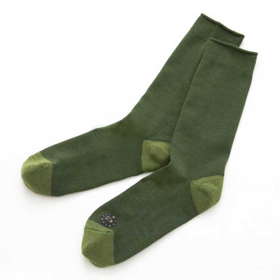 クルーソックス 100percent COMFOR TOE - Standard 日本製 ソックス 日本製 靴下 100％ 100パーセント Dark Green ダークグリーン | 100percent