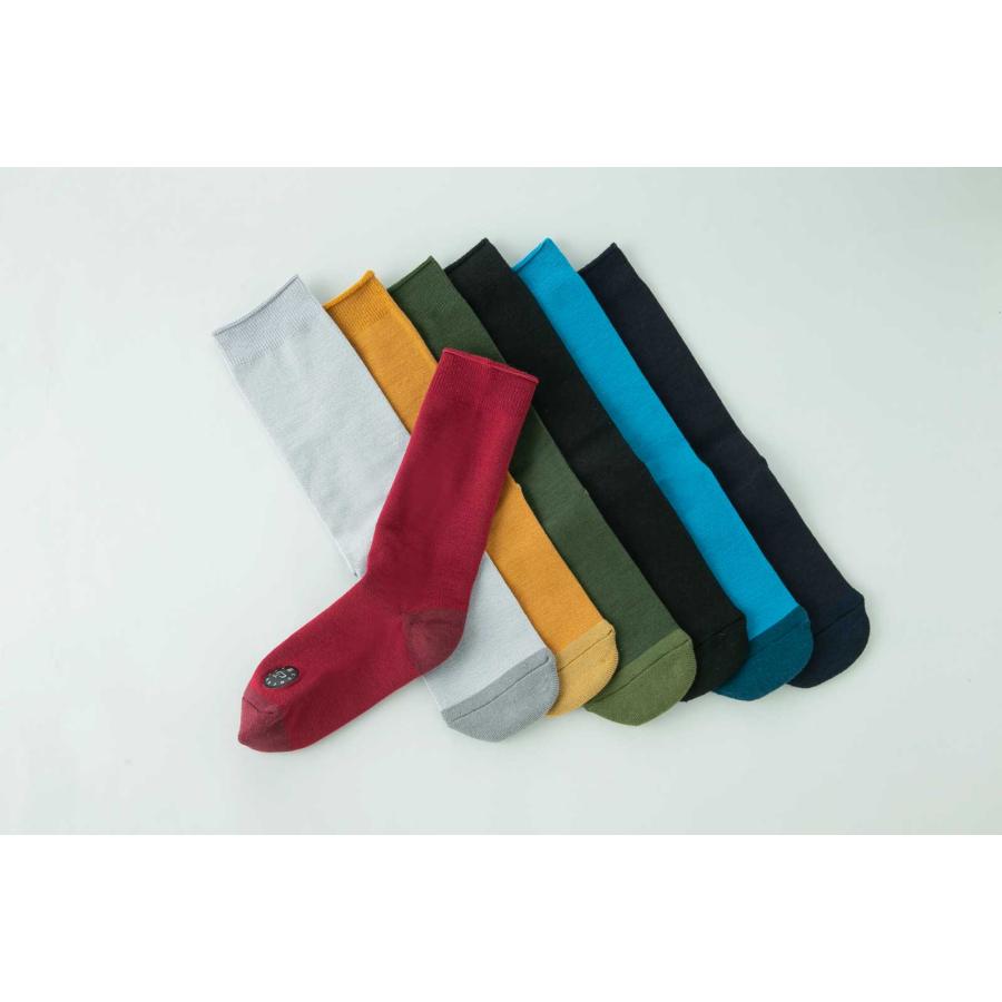 クルーソックス 100percent COMFOR TOE - Standard 日本製 ソックス 日本製 靴下 100％ 100パーセント Dark Green ダークグリーン | 100percent | 02