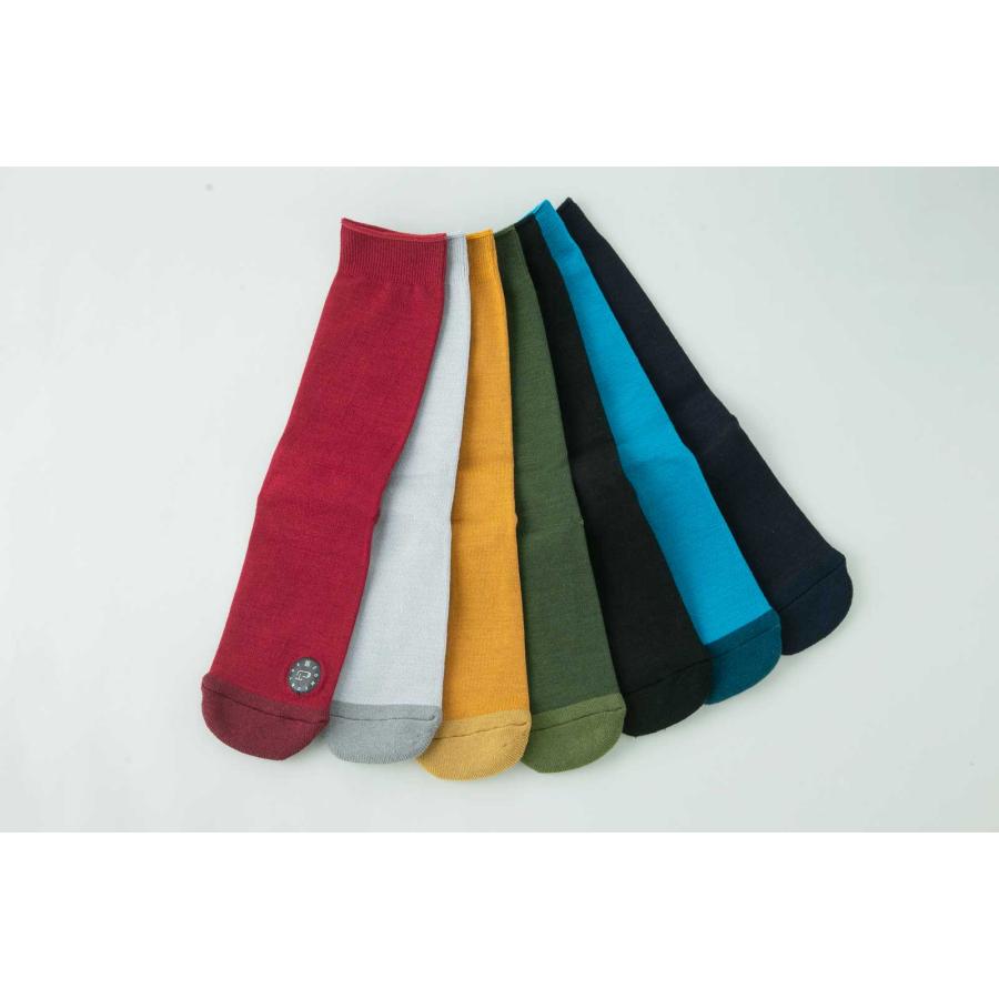 クルーソックス 100percent COMFOR TOE - Standard 日本製 ソックス 日本製 靴下 100％ 100パーセント Dark Green ダークグリーン | 100percent | 04