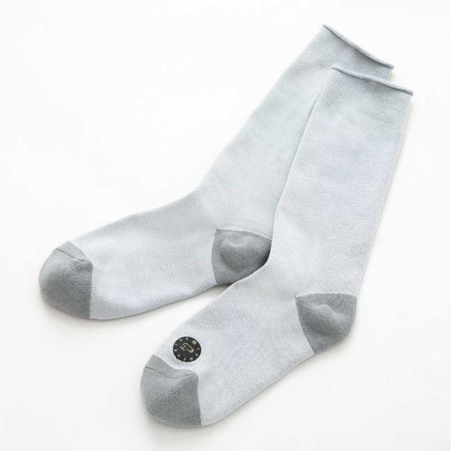 クルーソックス 100percent COMFOR TOE - Standard 日本製 ソックス 日本製 靴下 100％ 100パーセント Light Gray ライトグレー | 100percent