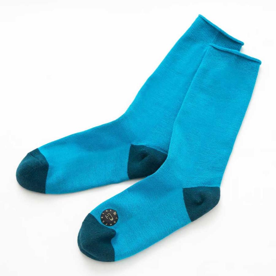 クルーソックス 100percent COMFOR TOE - Standard 日本製 ソックス 日本製 靴下 100％ 100パーセント Turquoise ターコイズ | 100percent