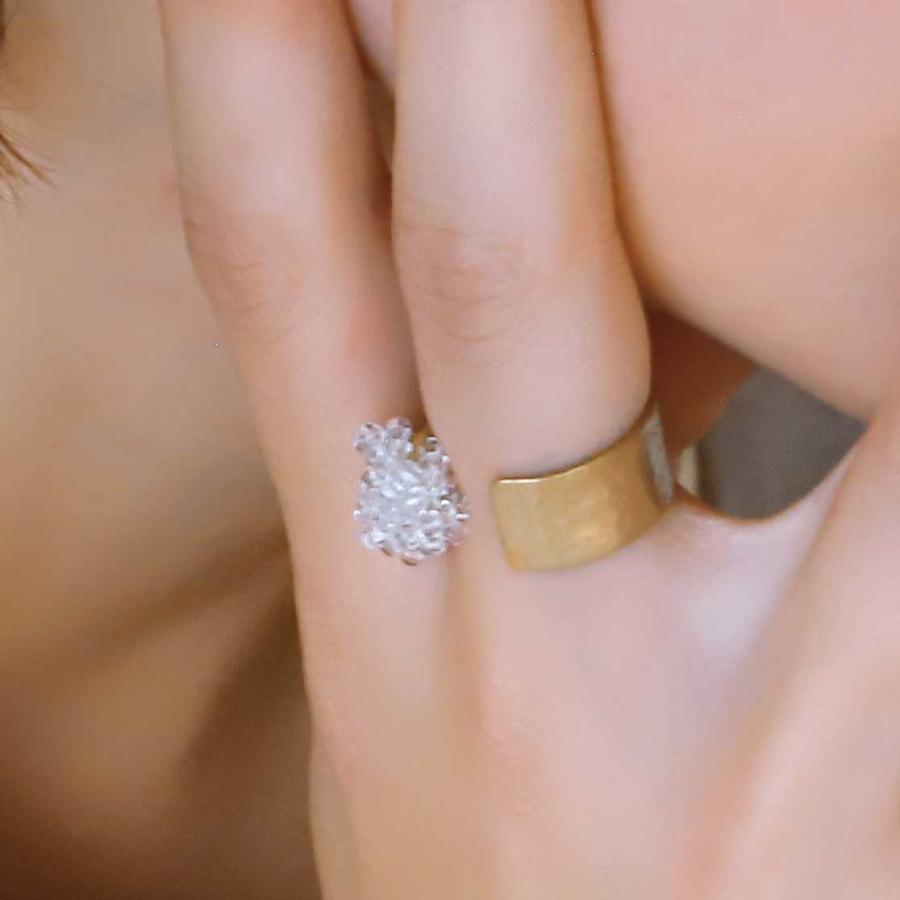 手作りアクセサリー a.depeche sui ring thick 古代金 真鍮 リング 指輪 ハンドメイド アデペシュ シルバー |  | 03