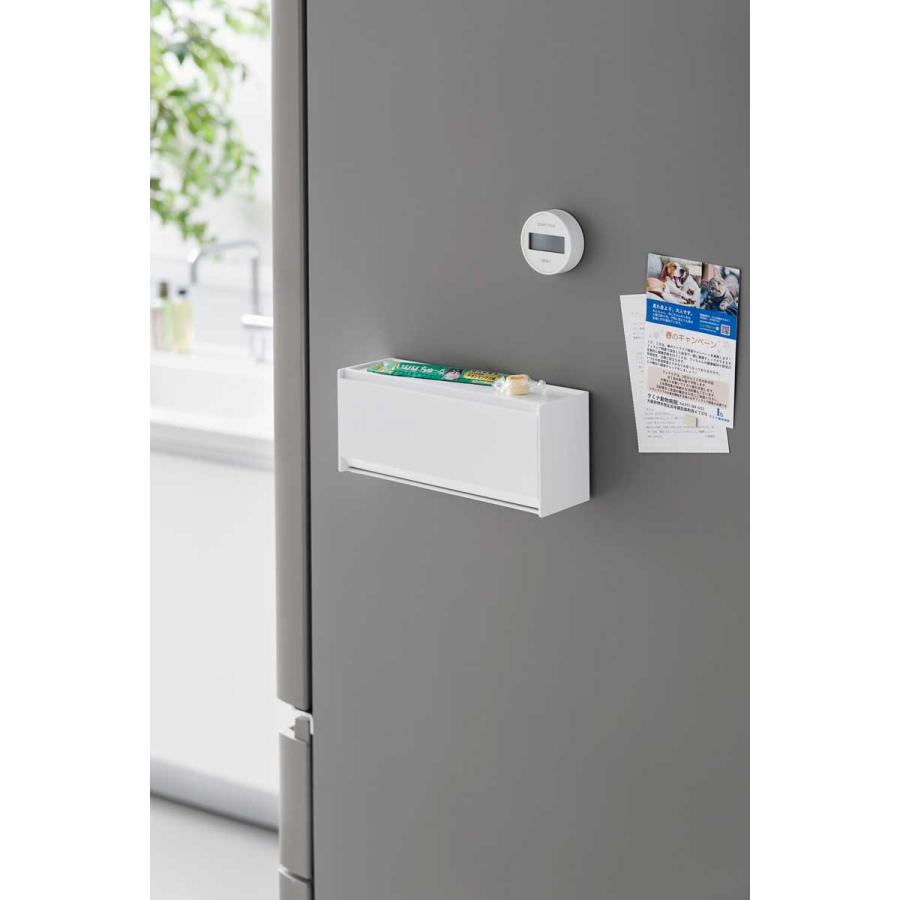 ペット用品 nooks ヌークス マグネットペットおやつ収納ケース 蓋付き スタッキング可 犬用 猫用 山崎実業 正規品 1983 ホワイト | 山崎実業 | 06