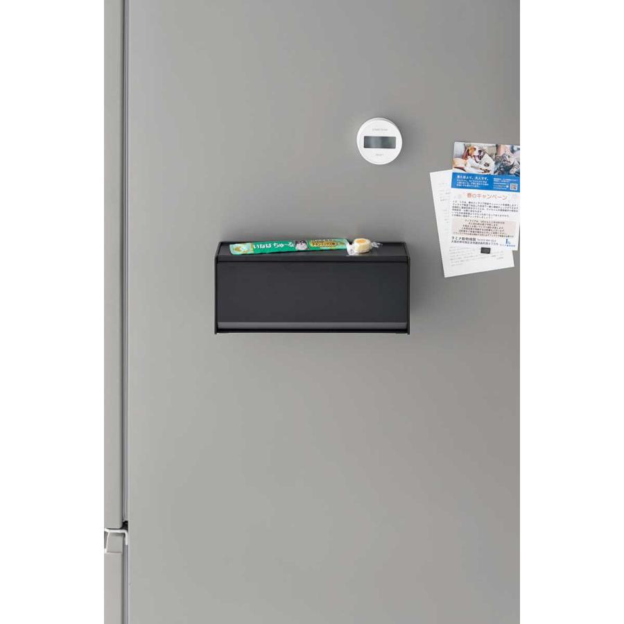 ペット用品 nooks ヌークス マグネットペットおやつ収納ケース 蓋付き スタッキング可 犬用 猫用 山崎実業 正規品 1984 ブラック | 山崎実業 | 07