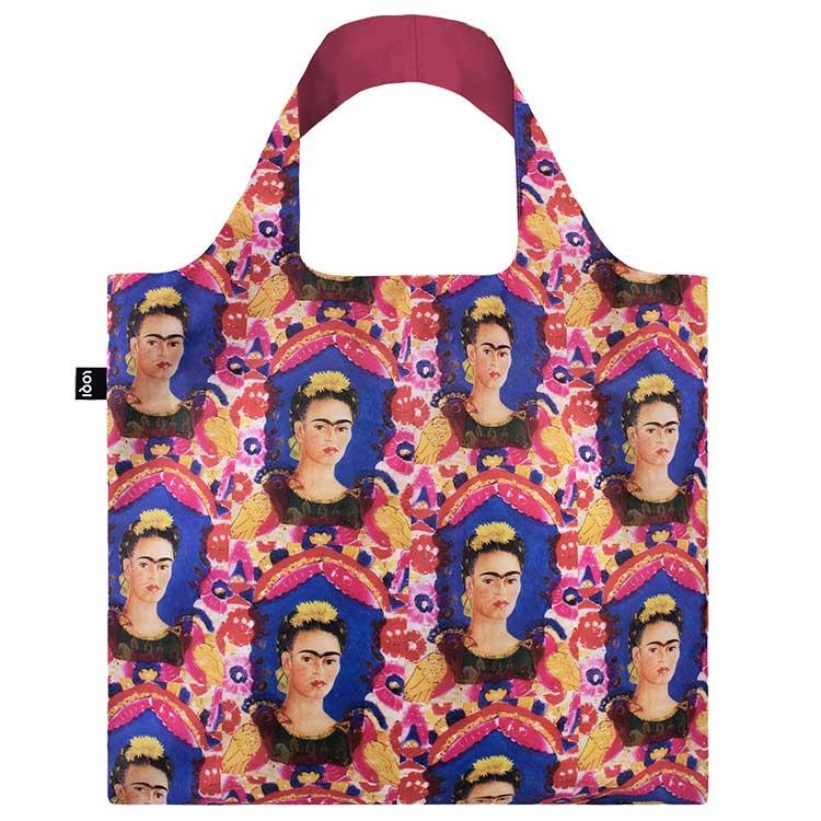 折りたたみトート エコバッグ LOQI 正規品 Recycled Bag 撥水加工 ポーチセット 大きめ ローキー フリーダ・カーロ / フレーム（セルフポートレート） | LOQI