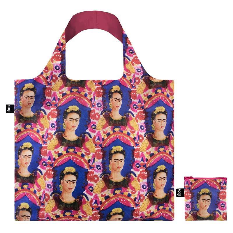 折りたたみトート エコバッグ LOQI 正規品 Recycled Bag 撥水加工 ポーチセット 大きめ ローキー フリーダ・カーロ / フレーム（セルフポートレート） | LOQI | 01
