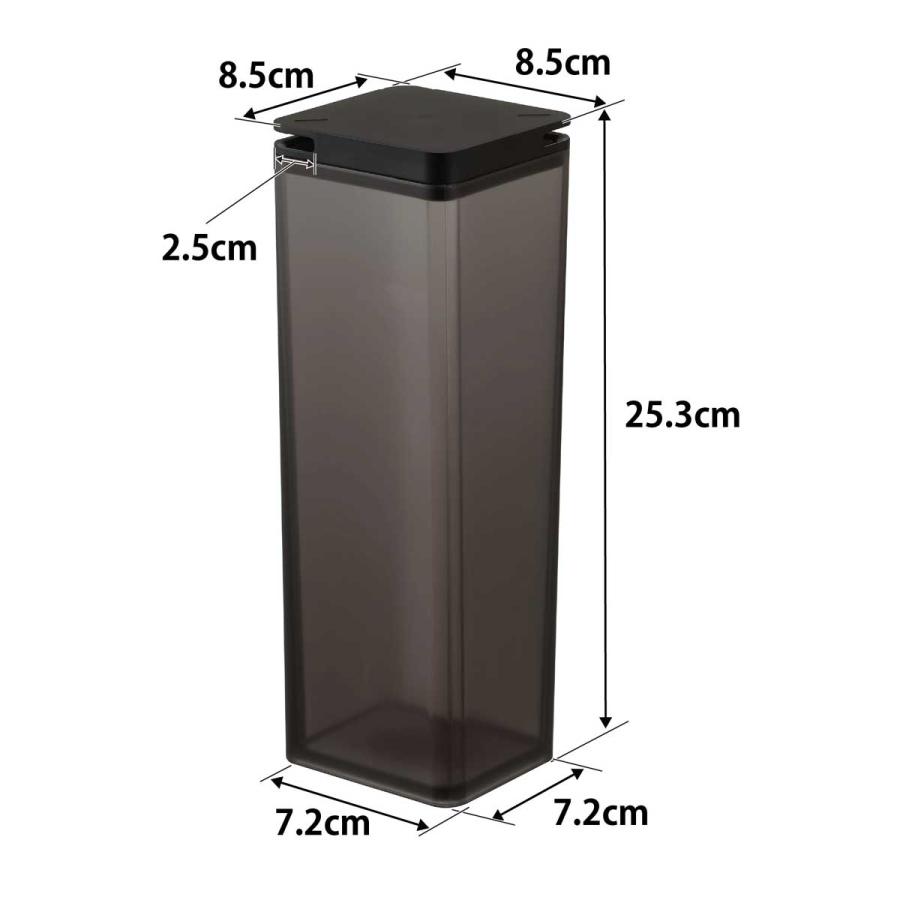 冷水ポット tower タワー 水はね防止フィルター付き両方から注げる冷水筒 冷蔵庫ドアポケット スリム 冷水筒 麦茶ポット 山崎実業 正規品 10238 ブラック | tower | 08