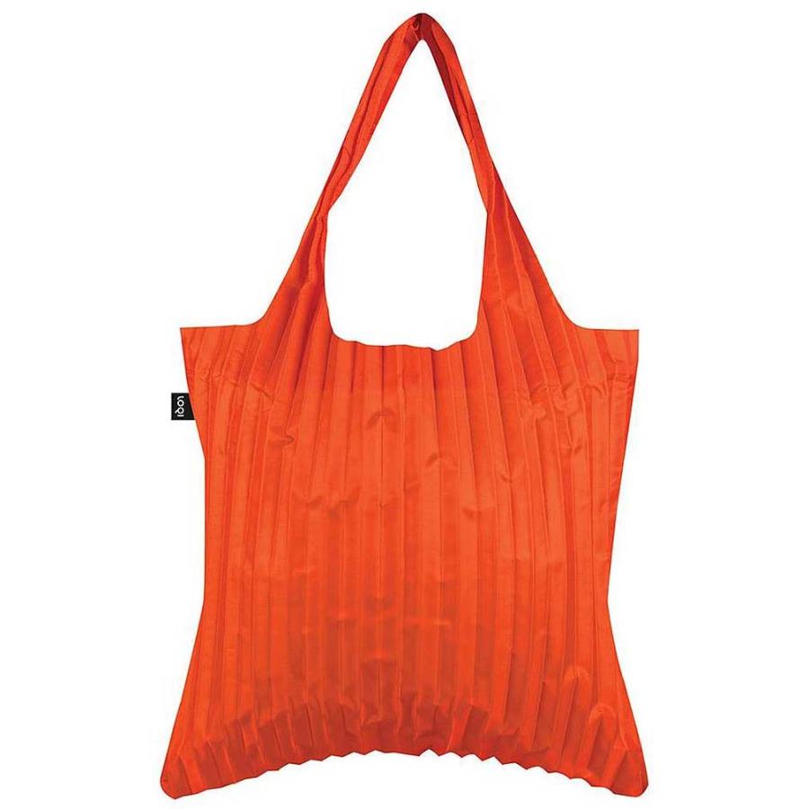 プリーツバッグ LOQI 正規品 Pleated Bag 撥水加工 プリーツ加工 トートバッグ ローキー オレンジ | LOQI