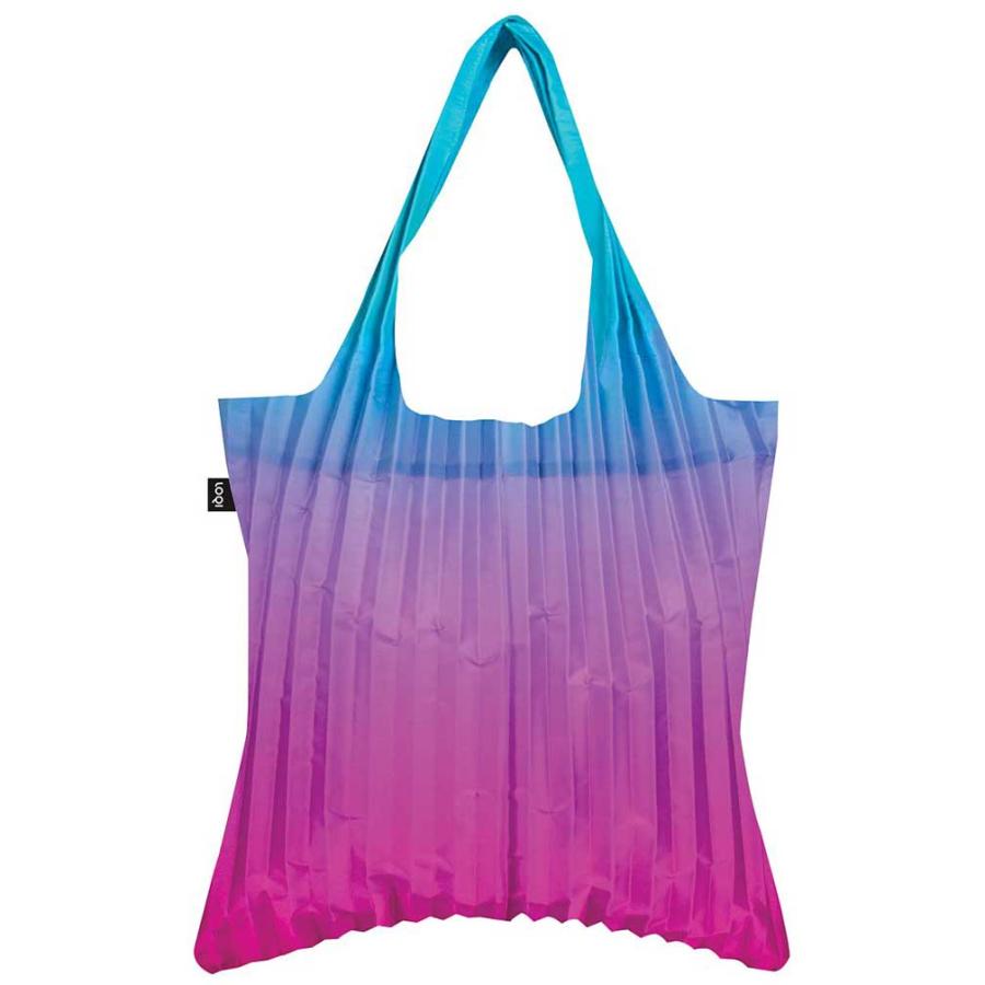 プリーツバッグ LOQI 正規品 Pleated Bag 撥水加工 プリーツ加工 トートバッグ ローキー レインボーブルー | LOQI