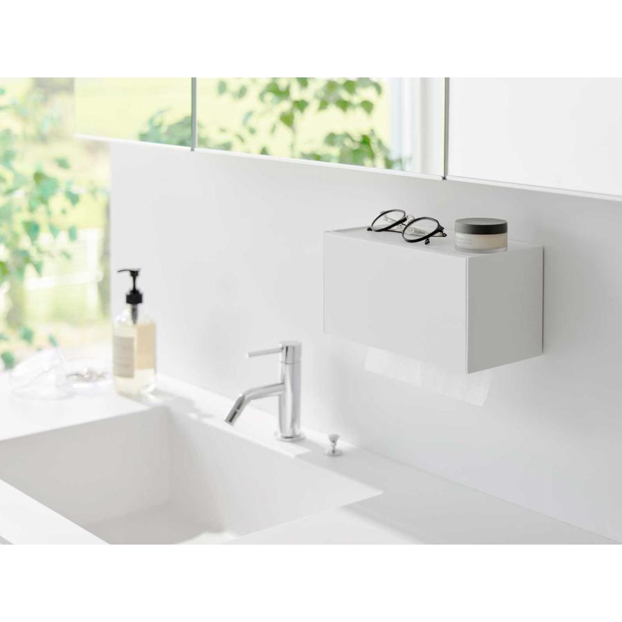 ペーパータオルホルダー tower タワー フィルムフックペーパータオルディスペンサー キッチンペーパー ペーパータオルケース 山崎実業 正規品 1377 ホワイト | tower | 02