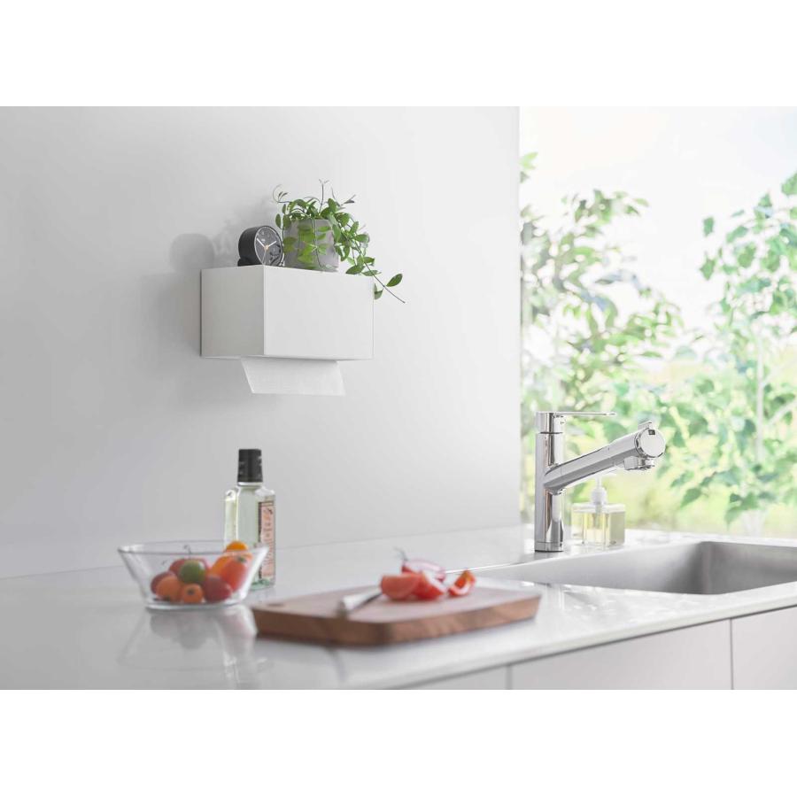 ペーパータオルホルダー tower タワー フィルムフックペーパータオルディスペンサー キッチンペーパー ペーパータオルケース 山崎実業 正規品 1377 ホワイト | tower | 04