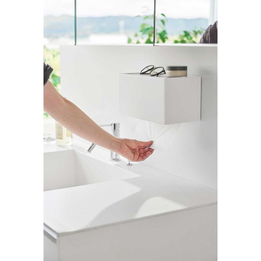 ペーパータオルホルダー tower タワー フィルムフックペーパータオルディスペンサー キッチンペーパー ペーパータオルケース 山崎実業 正規品 1377 ホワイト | tower | 07