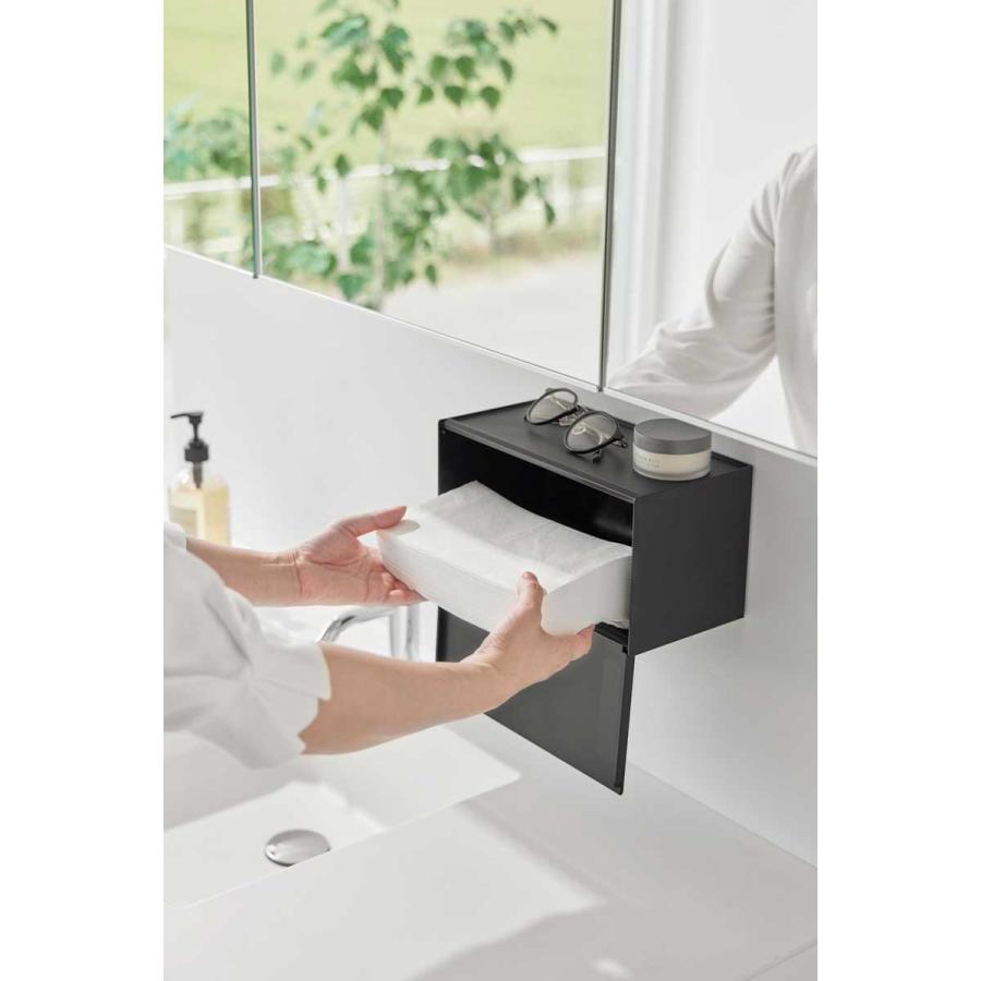 ペーパータオルホルダー tower タワー フィルムフックペーパータオルディスペンサー キッチンペーパー ペーパータオルケース 山崎実業 正規品 1378 ブラック | tower | 06