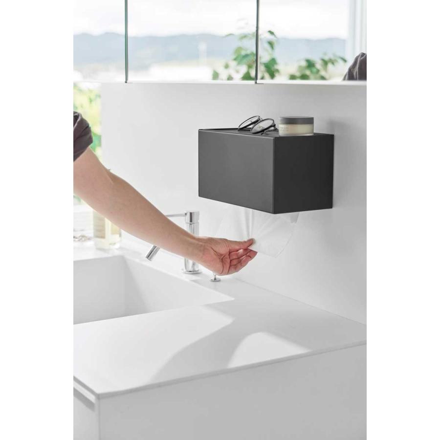 ペーパータオルホルダー tower タワー フィルムフックペーパータオルディスペンサー キッチンペーパー ペーパータオルケース 山崎実業 正規品 1378 ブラック | tower | 07