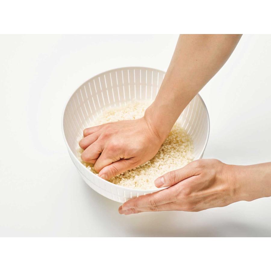 ボウルザルセット Like-it ライクイット 米とぎにも使えるザルとボウル 6点セット 電子レンジ対応 食洗器対応 日本製 ざる ボウル 正規品 ホワイト |  | 03