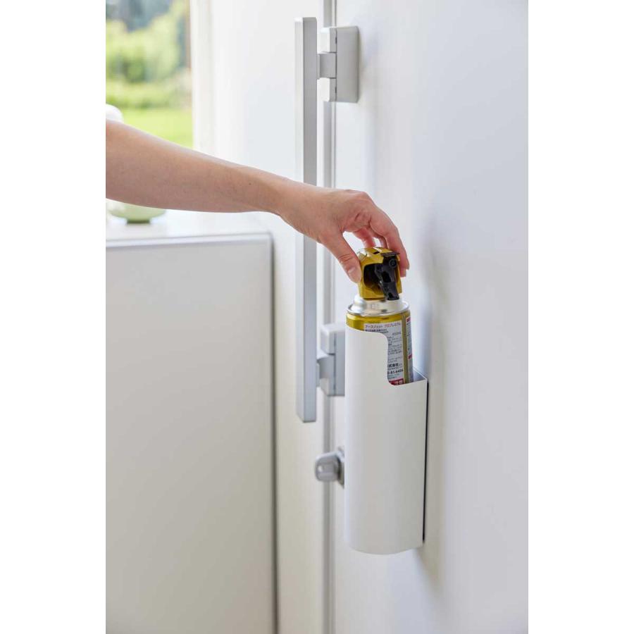 スプレーホルダー tower タワー マグネット目隠しスプレーホルダー 壁付け 壁掛け マグネット収納 スプレー缶ホルダー 山崎実業 正規品 8237 ホワイト | tower | 05