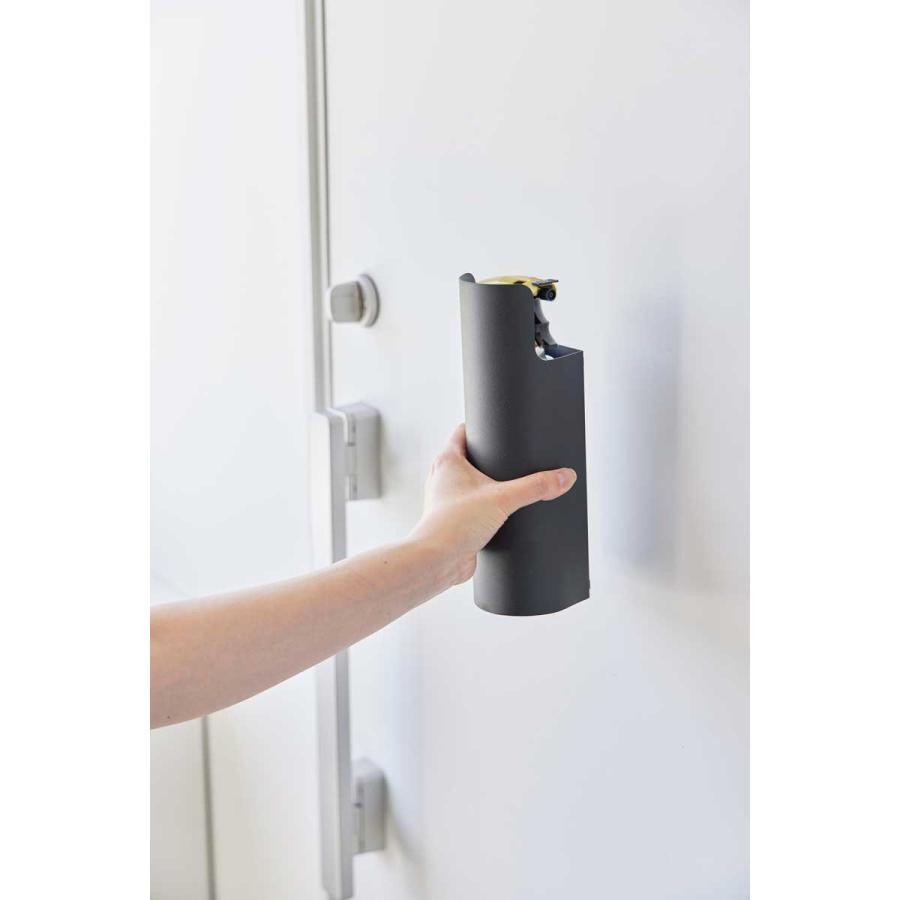 スプレーホルダー tower タワー マグネット目隠しスプレーホルダー 壁付け 壁掛け マグネット収納 スプレー缶ホルダー 山崎実業 正規品 8238 ブラック | tower | 04