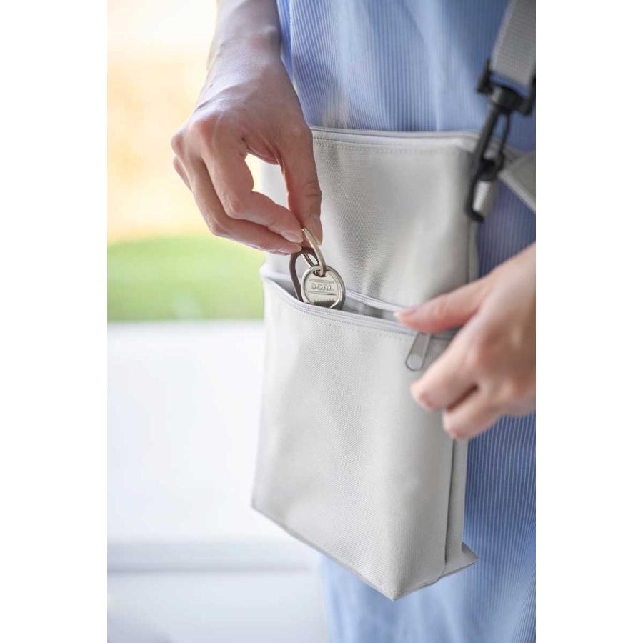 ミニエコバッグ tower タワー コンビニちょい買い保冷＆保温バッグ 保冷剤ポケット 保冷保温 ショルダー 山崎実業 正規品 10165 ライトグレー | tower | 02