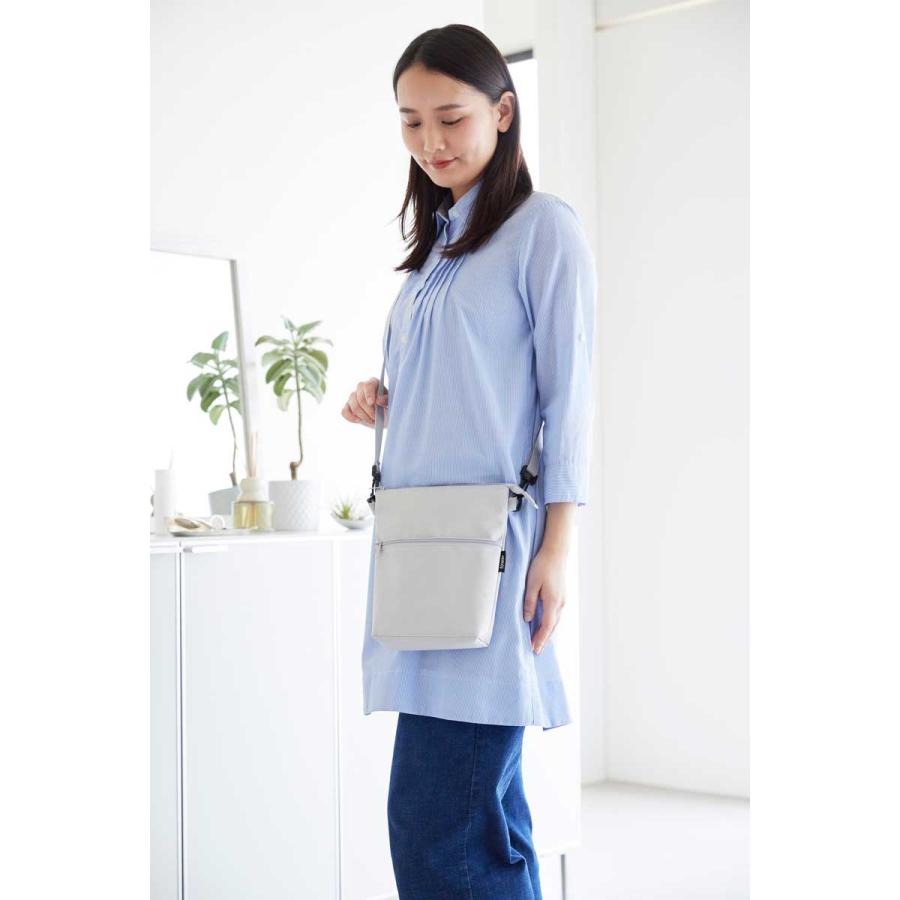 ミニエコバッグ tower タワー コンビニちょい買い保冷＆保温バッグ 保冷剤ポケット 保冷保温 ショルダー 山崎実業 正規品 10165 ライトグレー | tower | 06