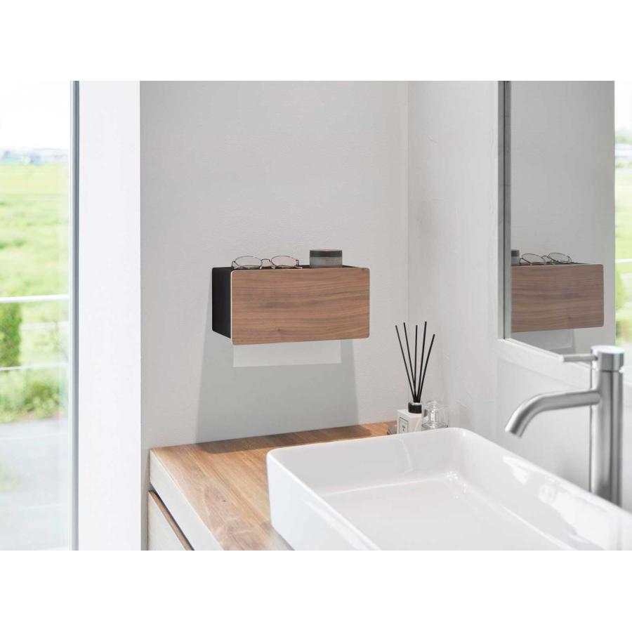 ペーパータオルホルダー RIN リン ウォールペーパータオルディスペンサー 石こうボード壁対応 ペーパータオルケース 山崎実業 10114 ブラウン |  | 02