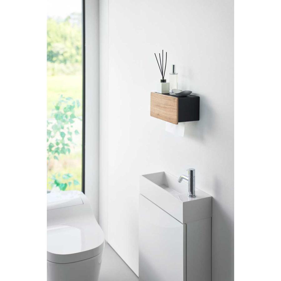 ペーパータオルホルダー RIN リン ウォールペーパータオルディスペンサー 石こうボード壁対応 ペーパータオルケース 山崎実業 10114 ブラウン |  | 03