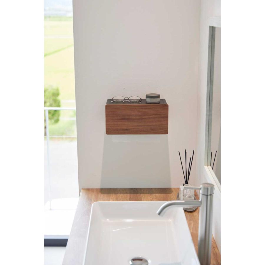 ペーパータオルホルダー RIN リン ウォールペーパータオルディスペンサー 石こうボード壁対応 ペーパータオルケース 山崎実業 10114 ブラウン |  | 04