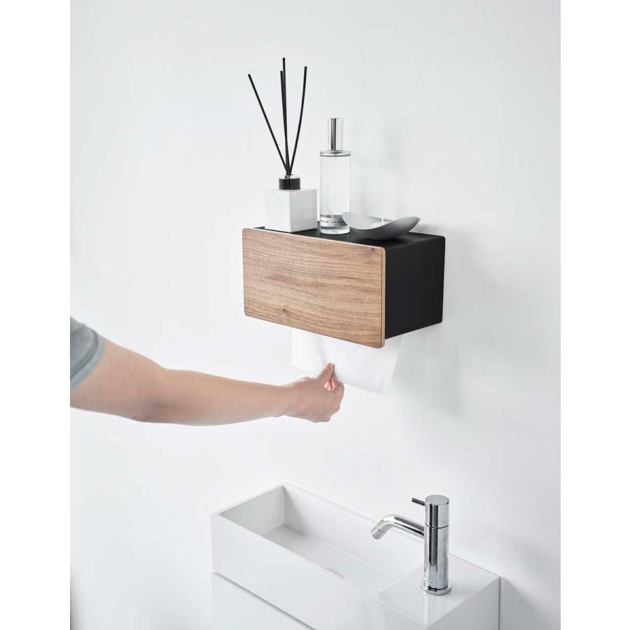 ペーパータオルホルダー RIN リン ウォールペーパータオルディスペンサー 石こうボード壁対応 ペーパータオルケース 山崎実業 10114 ブラウン |  | 07