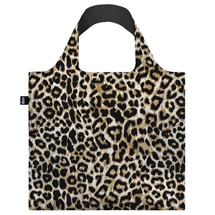 折りたたみトート エコバッグ LOQI 正規品 Recycled Bag 撥水加工 ポーチセット 大きめ ローキー ヒョウ柄 レオパード / ダスク | LOQI