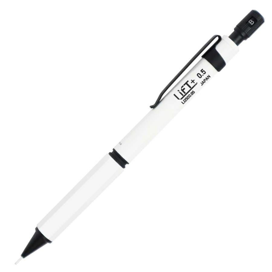 シャーペン Kitera Kitera LIFT+ シャープペンシル 0.5mm 重量感 真鍮製 低重心設計 六角軸 シャープペン シャープペンシル 紀寺商事 ホワイト | 