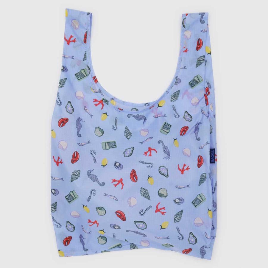 エコバッグ BAGGU バグゥ 2025新作夏 スタンダードバグゥ バグ− ポーチ付き レジ袋型 大きめ 折りたたみ バグー 正規品 シーチャーム | BAGGU