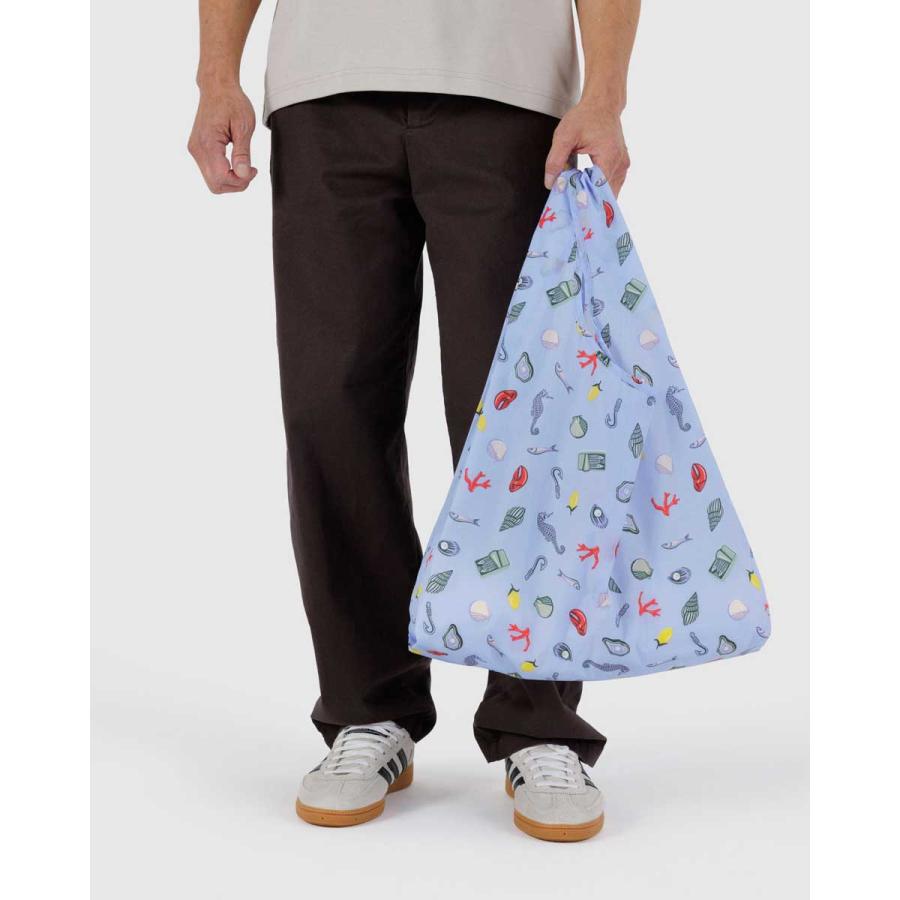 エコバッグ BAGGU バグゥ 2025新作夏 スタンダードバグゥ バグ− ポーチ付き レジ袋型 大きめ 折りたたみ バグー 正規品 シーチャーム | BAGGU | 01
